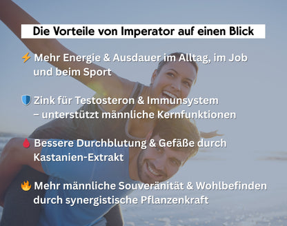 Heilpflanzen-Extrakt IMPERATOR® für die männliche Vitalität, ausgeglichenen Testosteron-Spiegel & gesunde Prostata