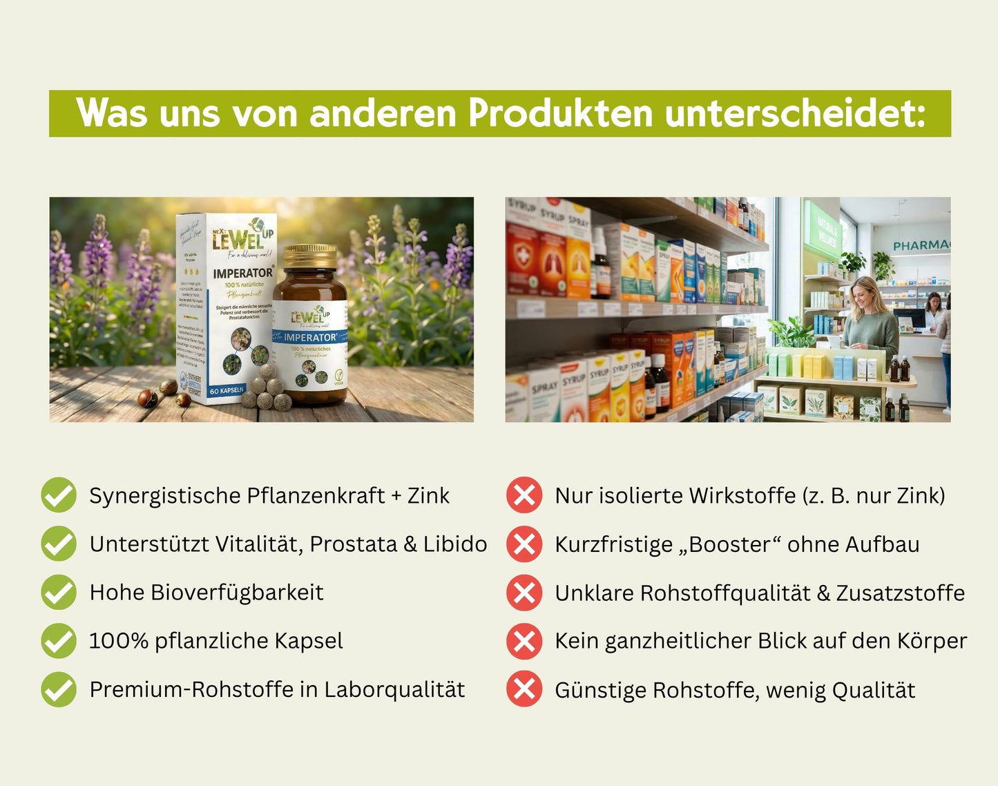 Heilpflanzen-Extrakt IMPERATOR® für die männliche Vitalität, ausgeglichenen Testosteron-Spiegel & gesunde Prostata