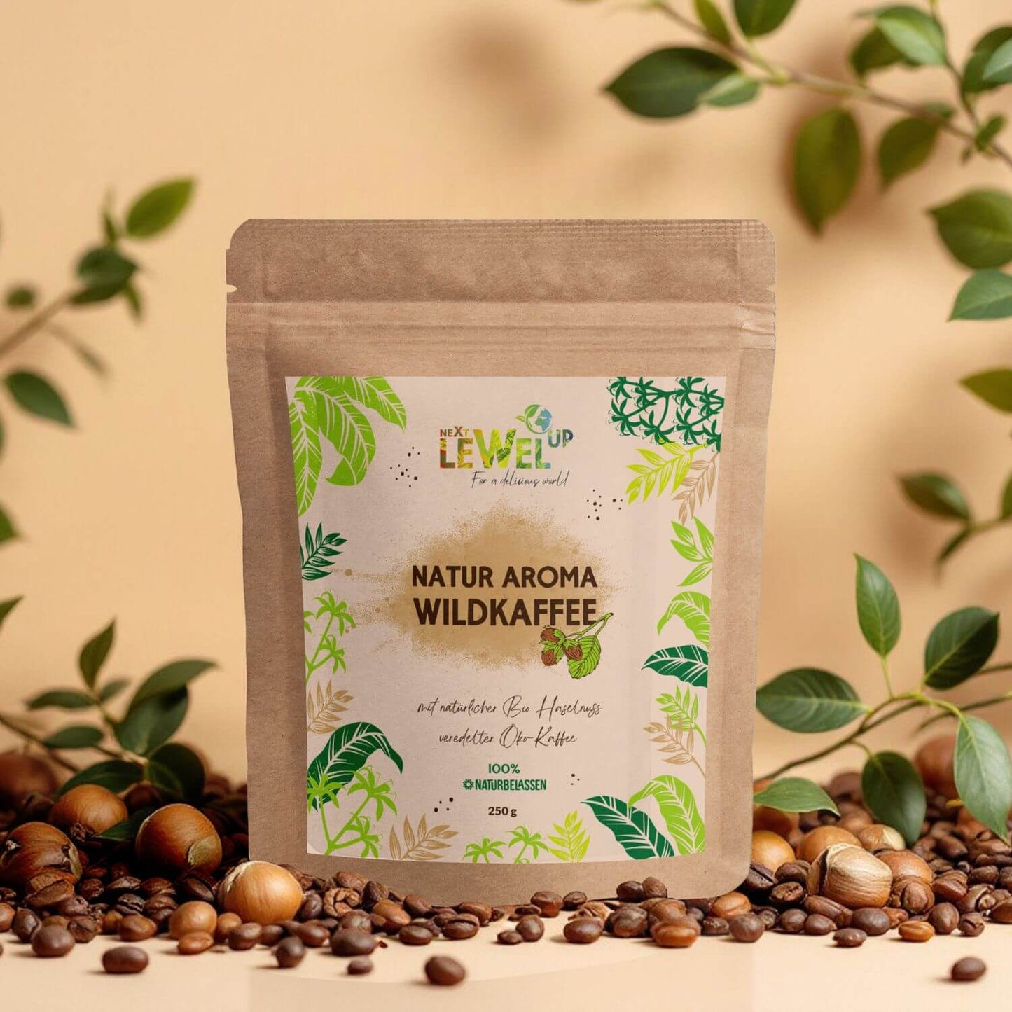 Natural flavored coffee (250g) hazelnut