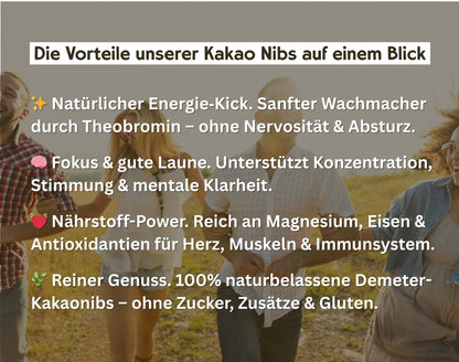 Cocoa nibs (250g) in Demeter raw food quality