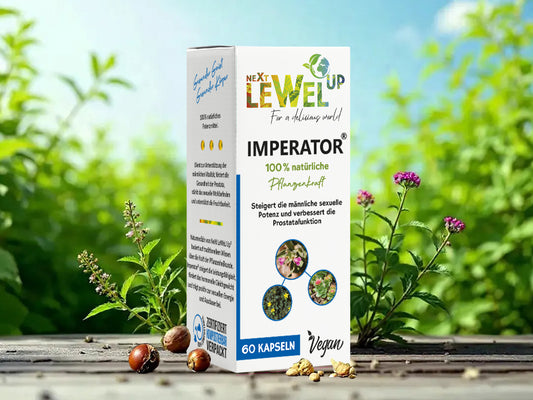 Heilpflanzen-Extrakt IMPERATOR® für die männliche Vitalität, einen ausgeglichenen Testosteron-Spiegel und eine gesunde Prostata