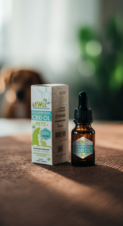 Bio CBD-Öl Pets+ (10% CBD, 0,0% THC) in Bioqualität für Haustiere
